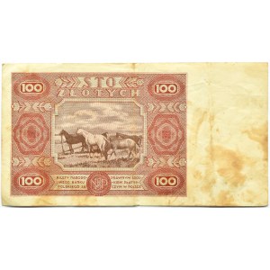 Polen, RP, 100 Zloty 1947, Warschau, Serie D