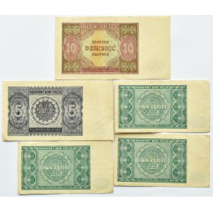 Polen, Republik Polen, Lot von Banknoten 1946, Warschau, keine Serienbezeichnung