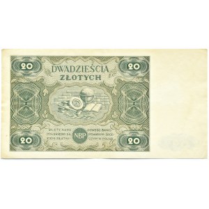 Poland, RP, 20 zloty 1947, Warsaw, D series