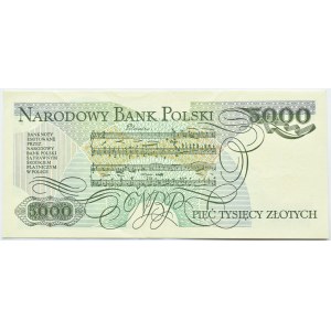 Polska, PRL, F. Chopin, 5000 złotych 1988, Warszawa, seria DU, UNC