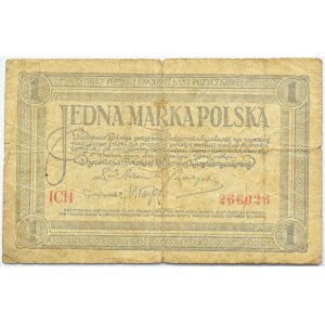 Poland, Second Republic, 1 mark 1919, Warsaw, 1st series ICH