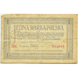 Polen, Zweite Republik, 1 Mark 1919, Warschau, 1. Serie IBU
