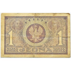 Polen, Zweite Republik, 1 Mark 1919, Warschau, 1. Serie IBU