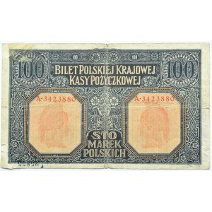 Poland, Second Republic, 100 marks 1916, General, series A