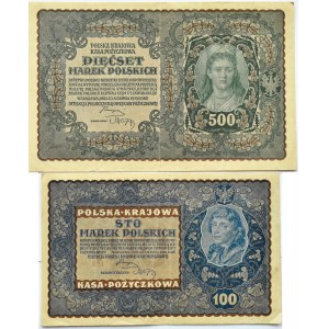 Polen, Zweite Republik, Los 100, 500 Mark 1919, Warschau