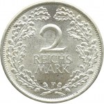 Niemcy, Republika Weimarska, 2 marki 1925 F, Stuttgart, UNC