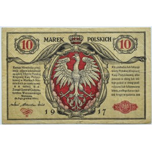 Polen, Zweite Republik, 10 Mark 1916, General, Serie A32....., selten