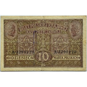 Polska, II RP, 10 marek 1916, Generał, seria A32….., rzadkie