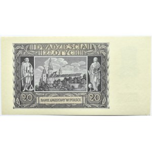 Polen, Allgemeine Regierung, 20 Zloty 1940, Krakau, Serie G, UNC
