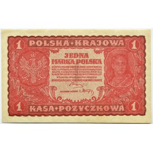 Polen, Zweite Republik, 1 Mark 1919, 1. Serie CB, Warschau