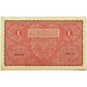 Polen, Zweite Republik, 1 Mark 1919, 1. Serie CB, Warschau