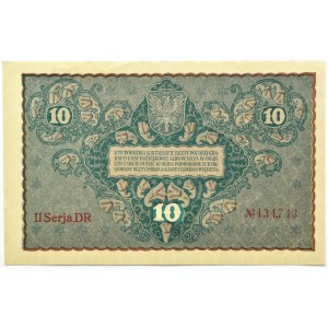 Poland, Second Republic, 10 marks 1919, 2nd series DR, Warsaw