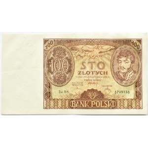 Polen, Zweite Republik Polen, 100 Zloty 1934, Serie BH., Warschau, zusätzliches Wasserzeichen am Rand I I I