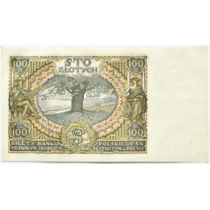 Polen, Zweite Republik Polen, 100 Zloty 1934, Serie BH., Warschau, zusätzliches Wasserzeichen am Rand I I I