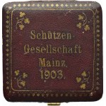 Deutschland, Medaille zur Einweihung des neuen Mainzer Schießstandgebäudes 1903, Originalverpackung
