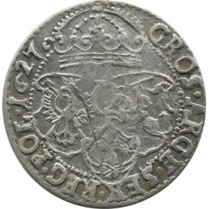 Zygmunt III. Waza, Sechspfennig 1627 halber Sack, Krakau