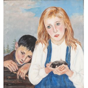 Wlastimil Hofman (1881 Praga - 1970 Szklarska Poręba), Dzieci z kretem, 1959