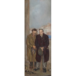 Wlastimil Hofman (1881 Praga - 1970 Szklarska Poręba), Mężczyźni na ulicy, 1954