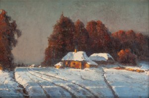 Wiktor Korecki (1890 Kamieniec Podolski - 1980 Milanówek k. Warszawy), Krajobraz zimowy