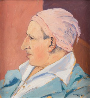Ludwik de Laveaux (1891 Frysztak - 1969 Londyn), Portret mężczyzny w szlafmycy