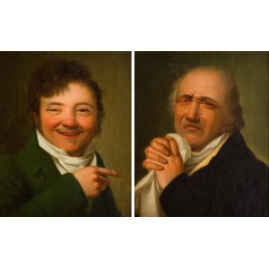 Louis Léopold Boilly (według), Dwa portrety męskie