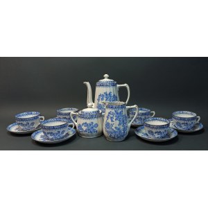 GIESCHE ZESTAW KAWOWY CHINA BLAU 1920-1930