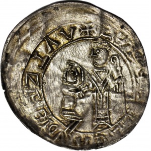 Bolesław III Krzywousty 1107-1138, Brakteat protekcyjny po 1113 r., Kraków, WYŚMIENITY