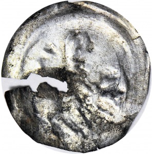 R-, Mieszko III Stary 1173-1202, Brakteat łaciński, Książę na koniu, R4
