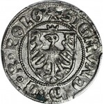 RR-, Zygmunt Stary, Szeląg 1525, Gdańsk, gotyckie litery, R4