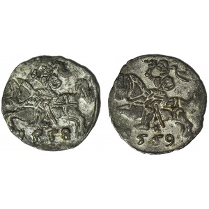 Zygmunt II August, zestaw dwóch denarów litewskich