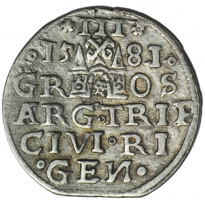 R-, Stefan Batory, Trojak 1581, Ryga, R4