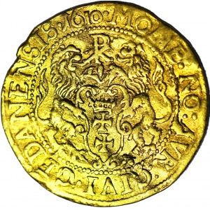 RRR-, Zygmunt III Waza, Dukat 1610, popiersie 1601, Gdańsk, R6-R7