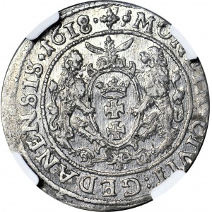 Zygmunt III Waza, Ort 1618, Gdańsk, S-B krzyż, R1