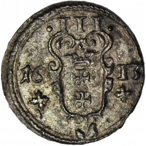 RR-, Zygmunt III Waza, Ternar 1613, Gdańsk, Tarcza gotycka, R4