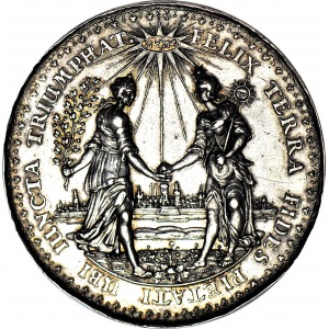 R-, Władysław IV Waza, Medal wybity w 1642 na pamiątkę rozejmu w Sztumskiej Wsi w 1635, Jan Höhna starszy, srebro