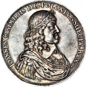 RR-, Jan Kazimierz, medal 1658 Gdańsk, na uwolnienie Torunia od Szwedów, Jan Höhn, srebro, R4