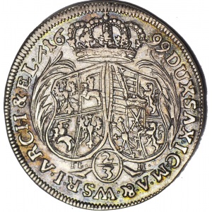 R-, August II Mocny, 2/3 talara 1699, Drezno
