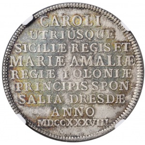 R-, August III Sas, 2/3 talara 1738, Drezno, R3