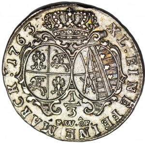 August III Sas, 1/3 talara 1763, Drezno