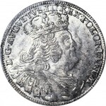 August III Sas, Ort 1755, Lipsk, małe literki EC, menniczy