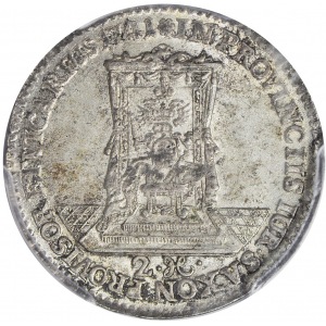 August III Sas, Dwugrosz wikariacki 1741, Drezno, menniczy, ex. Otto Horn