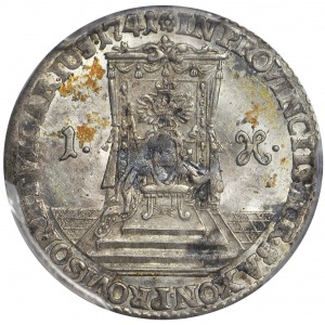 August III Sas, Grosz wikariacki 1741, Drezno, menniczy, ex. Otto Horn