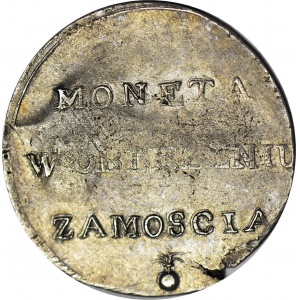 R-, Monety w oblężeniu Zamościa, 2 złote 1813, odwrócone N, R3