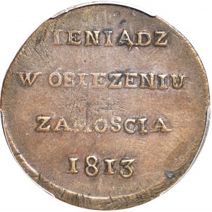 Oblężenie Zamościa, 6 groszy 1813, R4, ex. kolekcjia NIEWITECKI