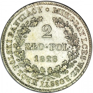 Królestwo Polskie, Aleksander I, 2 złote 1828
