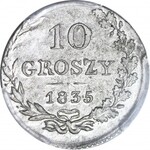 Królestwo Polskie, 10 groszy 1835, rzadszy rocznik