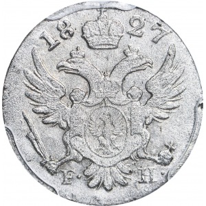 RR-, Królestwo Polskie, 5 groszy 1827, duże napisy, b. rzadkie