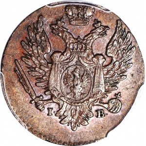 Kingdom of Poland, 1 grosz 1822 FROM KRAINE COPPER, minted