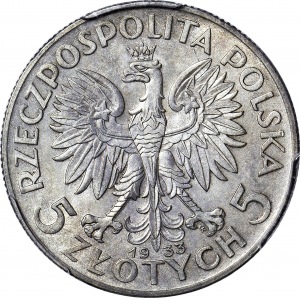 5 złotych 1933, Głowa, piękna