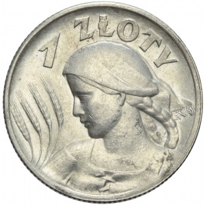 1 złoty 1925, Żniwiarka, kropka po dacie (Londyn), mennicza